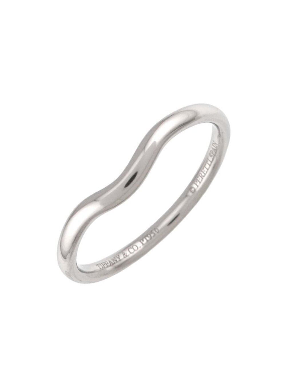 Tiffany & Co Curved Band Ring Platinum